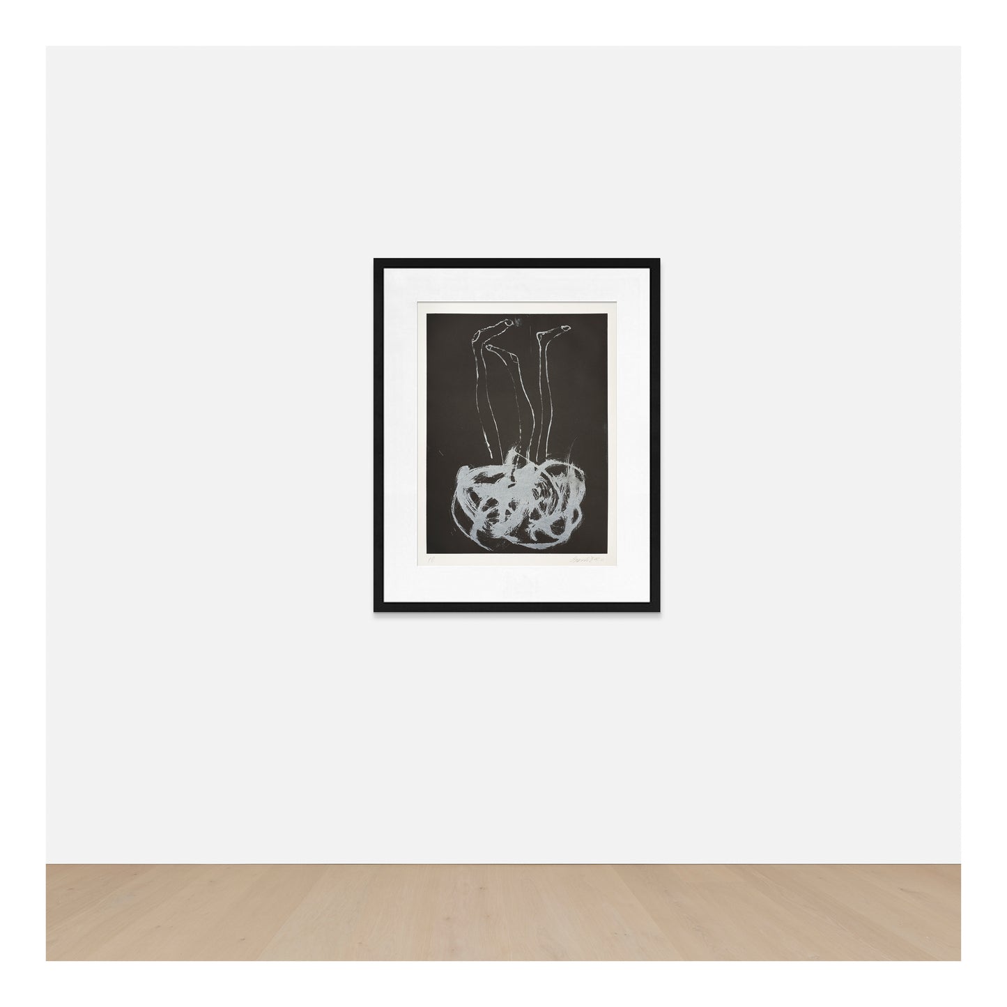 Georg Baselitz limited edition print Erica Dadagon from 2020. Two-color aquatint on Hahnemühle büitten paper (300g), with full margins. Edition of 100.