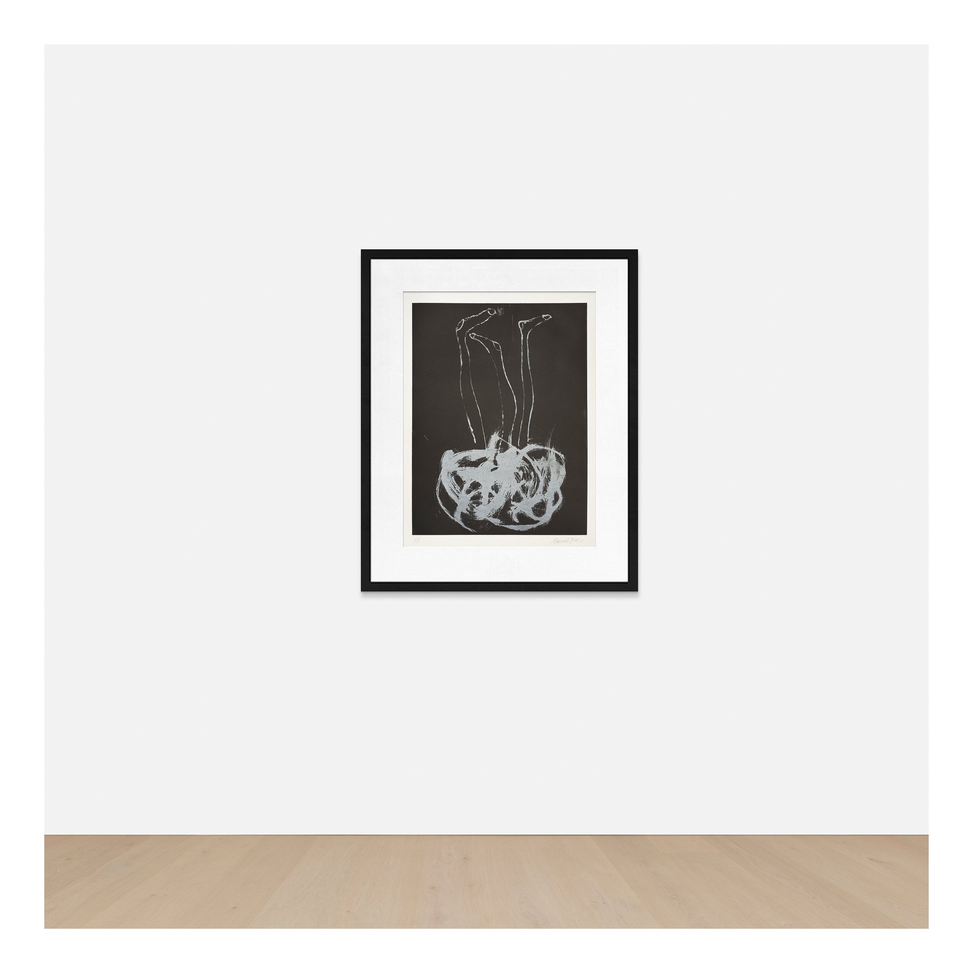 Georg Baselitz limited edition print Erica Dadagon from 2020. Two-color aquatint on Hahnemühle büitten paper (300g), with full margins. Edition of 100.