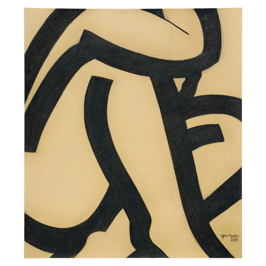 Jan Yoors [Untitled], 1975. Unique charcoal drawing on heavy wove paper. Available exclusively on Dropshop. 