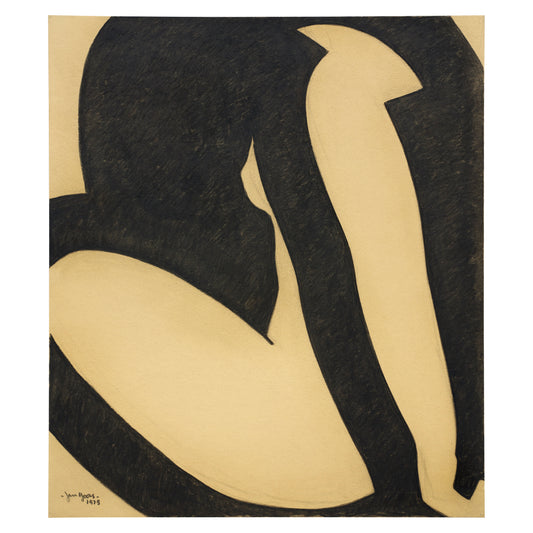 Jan Yoors [Untitled], 1975. Unique charcoal drawing on heavy wove paper. Available exclusively on Dropshop. 