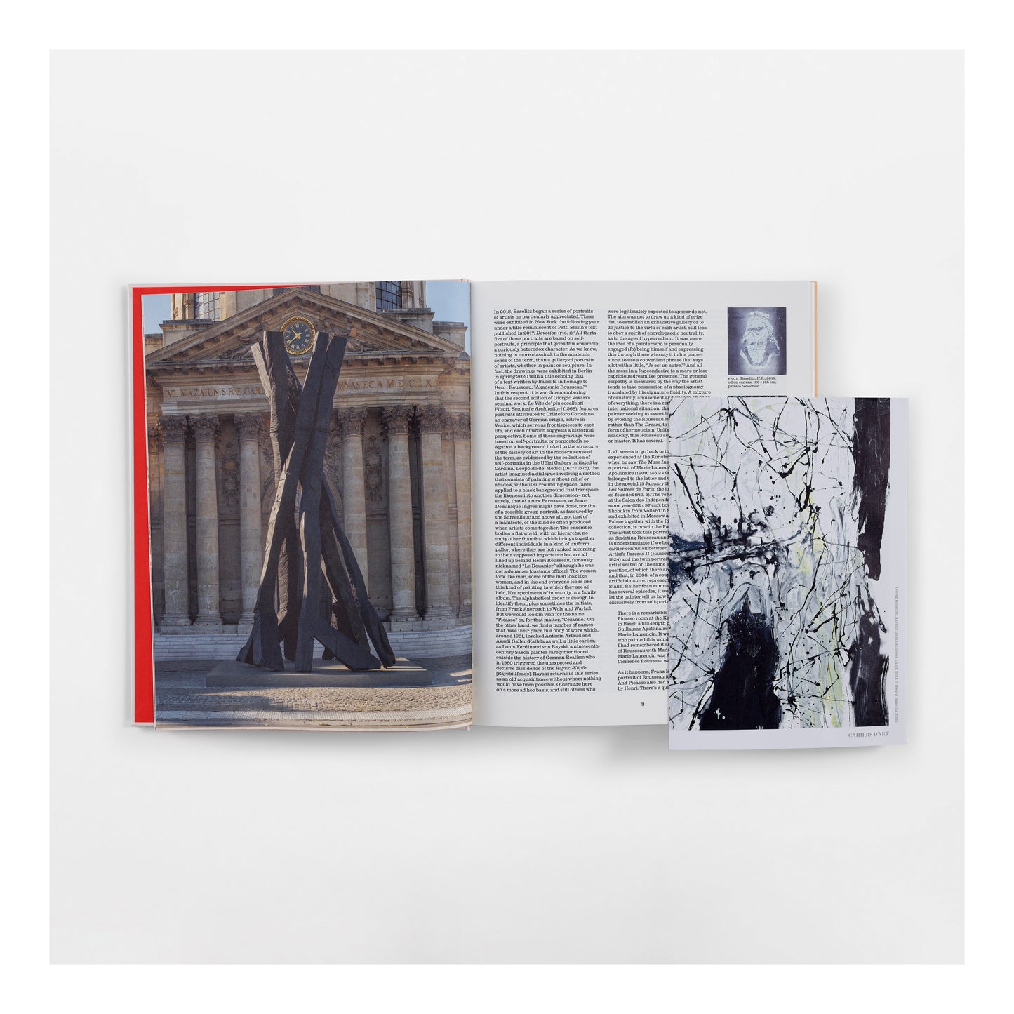 Cahiers d'Art: Georg Baselitz, 2025
272 Page hardcover monograph contained within the printed carboard slipcase, each book accompanied by 3 posters folded inside the book (as issued). Limited edition of 100, published by Cahier's d'art, Paris, France.