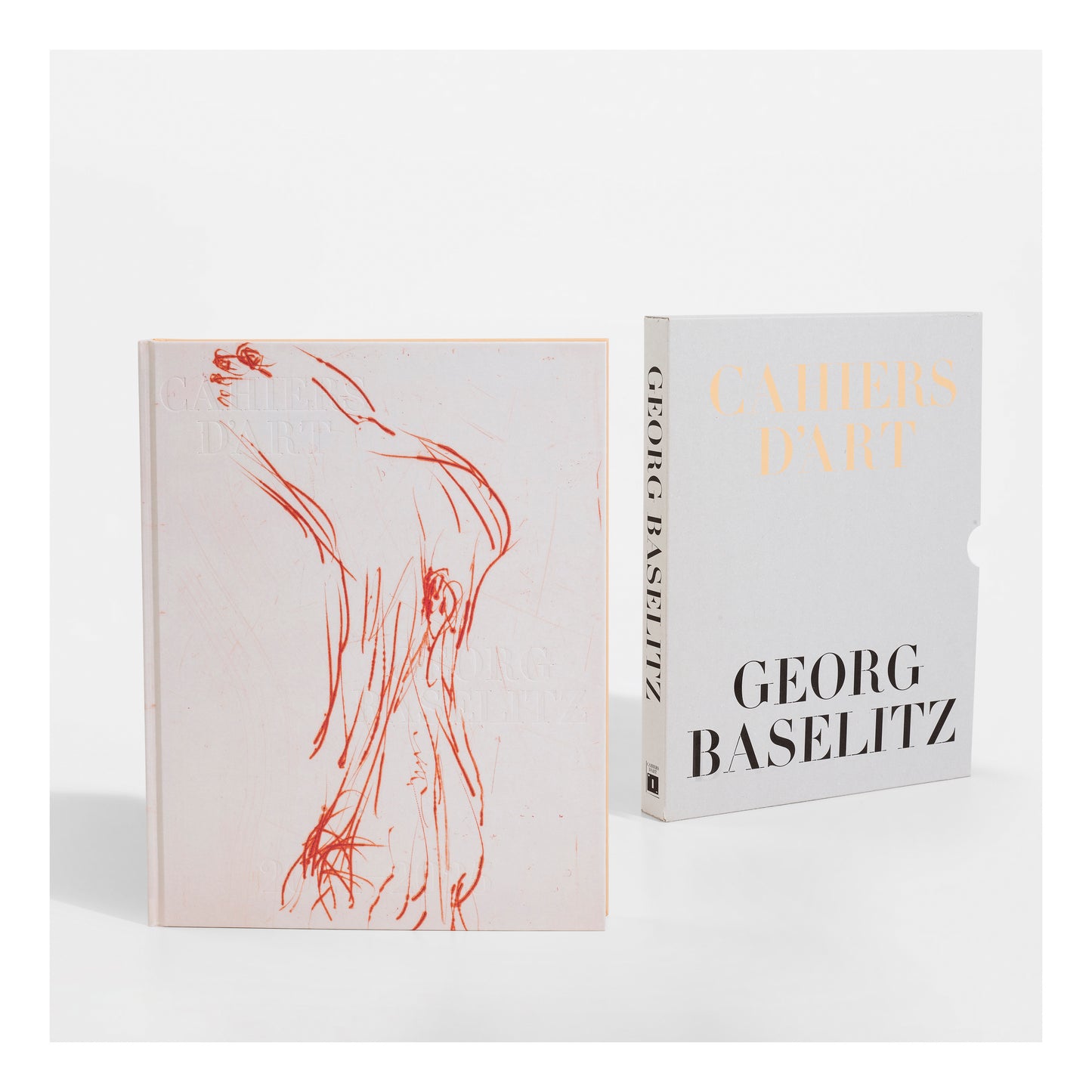 Cahiers d'Art: Georg Baselitz, 2025
272 Page hardcover monograph contained within the printed carboard slipcase, each book accompanied by 3 posters folded inside the book (as issued). Limited edition of 100, published by Cahier's d'art, Paris, France.