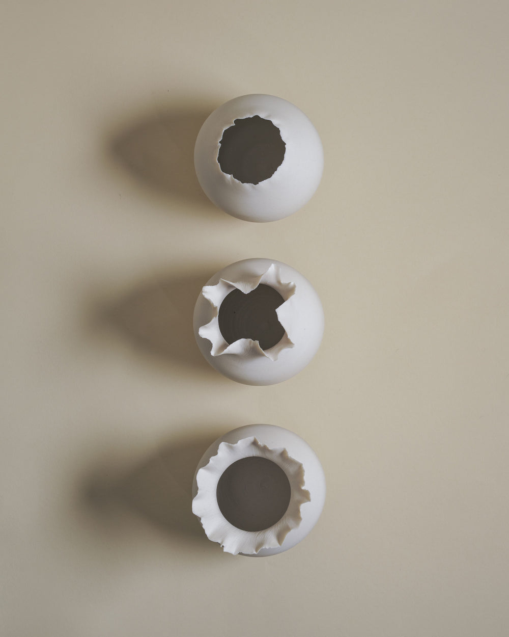 Se Oh, Three Hand Thrown Moon Jars